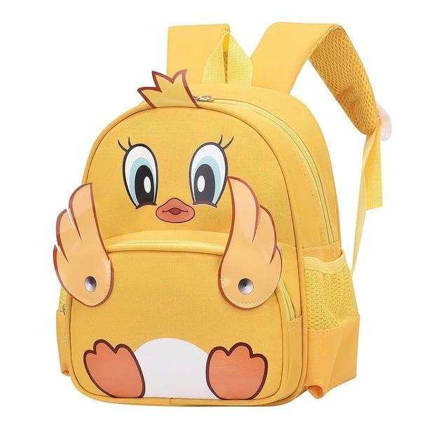 Kids Toddlers Cartoon Cute Little Duck Backpack Lightweight Kindergarten Student Backpack Travel Backpack