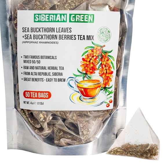 Té de Espino Amarillo Verde Siberiano 50 Bolsitas