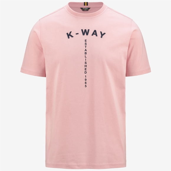 Polera K-Way Men Odom Typo Established Pink