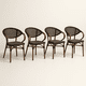 thumbnail image 1 of Pack de 4 Sillas Bistro Parisina  Textileno con reposabrazos - Café Oscuro, 1 of 7