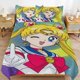 thumbnail image 1 of Sailor Moon Bedding Sets Ultra Soft Skin-Friendly Duvet Cover 3 Piece, Cute Comforter Cover Bed Set for Boys Girls Kids, 1 of 5