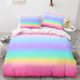thumbnail image 1 of Rainbow Gradient Duvet Cover Set for Kids Bedding Set Cute Rainbow Style Quilt Cover, 1 of 5