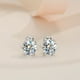 thumbnail image 1 of 1pair 925 Sterling Silver Real Moissanite Stud Earrings With Spiral Ear Clog For Men Women Couples, Hip Hop Style Fashion Sports Style Holiday Gift, 1 of 3