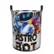 thumbnail image 1 of Astro Bot Cesta de lavandería de gran capacidad redonda con asa, bolsa para ropa sucia plegable, almacenamiento para dormitorio, baño y lavadero 44x35 cm, 1 of 6