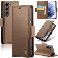 Caseme Tipo Cartera Samsung Galaxy S21 Con Cierre Magnético, Rfid, Tarjetero, Soporte, Carga Inalámbrica
