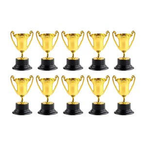 Bothyi - Trofeos De Premio Pequeño De Premio De Recompensa De 10 Piezas Para Decoraciones De Competición Aureate