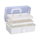 thumbnail image 4 of Caja De Almacenamiento De 3 Niveles Caddy Estuche De Arte Plegable Para Bloques De Construcción Gabinete De Maquillaje Blanco, 4 of 5