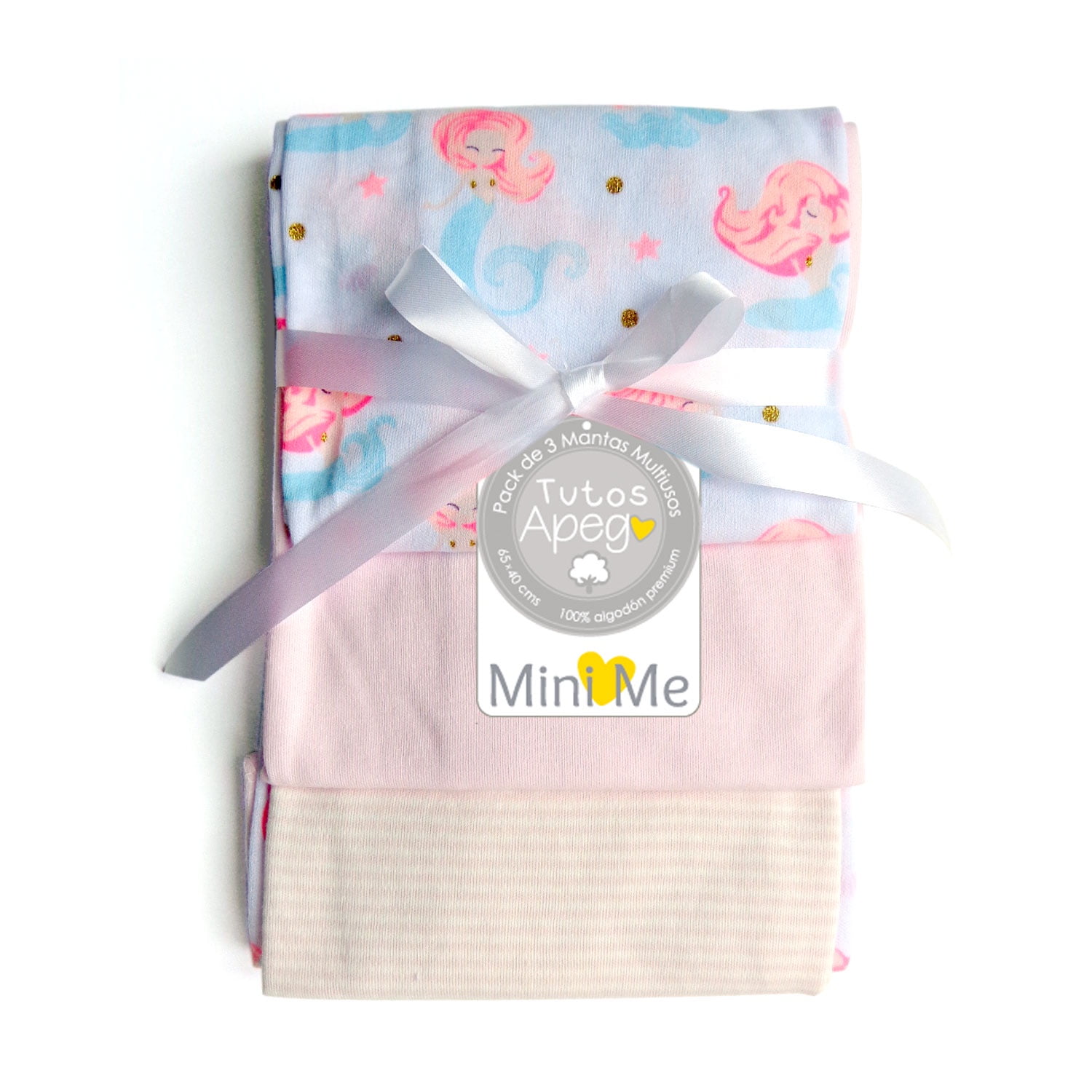 Mini Me - Pack Tutos Algodón Para Bebé Rosado