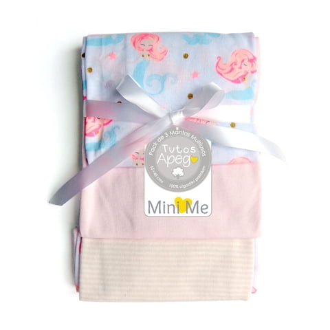 Mini Me - Pack Tutos Algodón Para Bebé Rosado