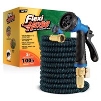 Flexi Hose - Manguera Flexible Para Jardín, Extensible, 30 M, Con Boquilla De 8 Funciones