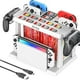 thumbnail image 1 of Estación organizadora de juegos Switch con cargador de mandos, base de carga para Nintendo Switch/OLED Joycons Kit de almacenamiento de accesorios-blanco, 1 of 6