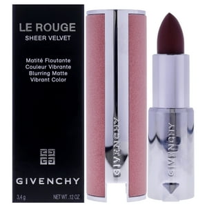 Givenchy - Lápiz Labial Mate De Terciopelo Transparente Le Rouge - 17 Rouge Erable De Para Mujeres - Lápiz Labial De 0,12 Oz (Recargable)
