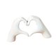 thumbnail image 1 of Estatua De Gesto De Mano, Artesanía, Escultura De Mano De Corazón Para Repisa, Escritorio, Dormitorio, Blanco, 1 of 5