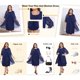 thumbnail image 3 of Agnes Orinda Disfraces de Halloween Vestidos de Cóctel de Talla Grande para Mujeres Vestido de Invitada de Boda con Superposición de Capa de Malla de Lentejuelas Cuello Redondo Midi Lápiz Azul Marino, 3 of 7