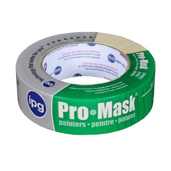 Cinta de pintor IPG ProMask de 3,6 cm x 55 m, rollo individual, color canela