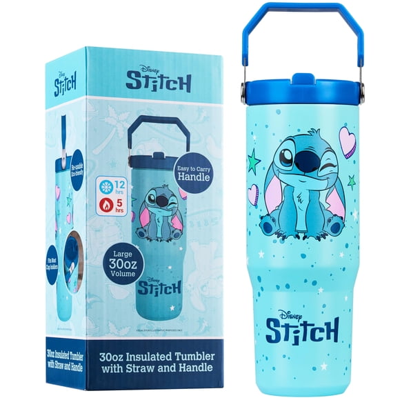 Vaso Térmico Get Trend Disney Stitch 850 ml con Popote para Niños