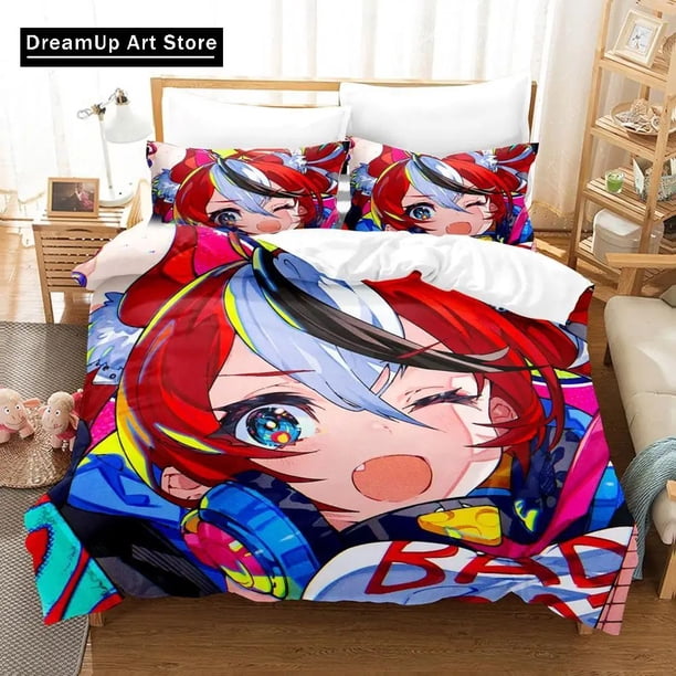 Fashion Hakos Baelz Bedding Set Boys Girls Duvet Cover Pillowcase Bed Adult Bedroom