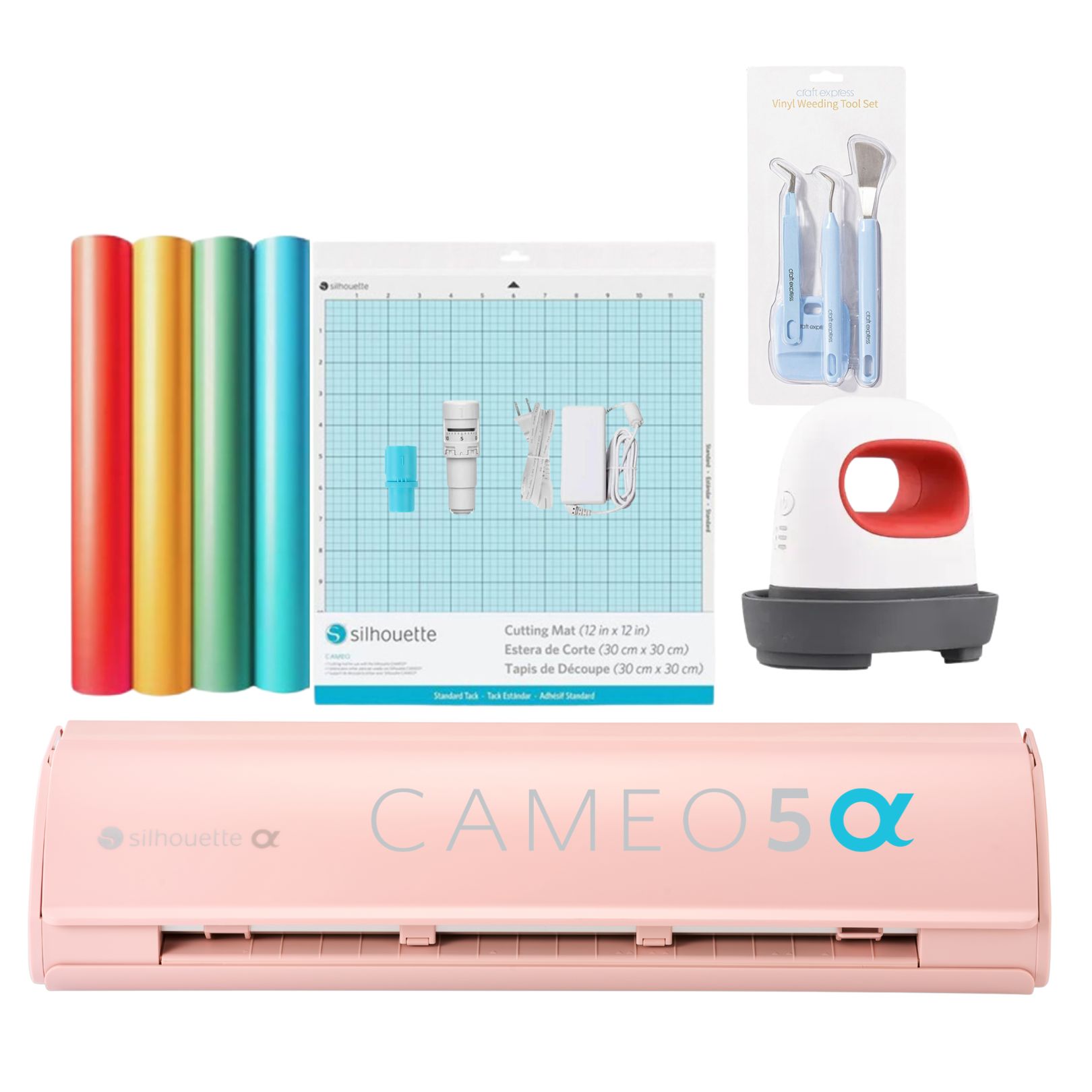 Nuevo Kit Inicio Silhouette Cameo 5 Alpha Pink + Plancha Mini