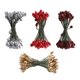 thumbnail image 1 of 200 Piezas Artificiales Doble Cabeza Bayas DIY CRAFT Dorado Plata Rojo Oscuro Rojo, 1 of 5