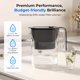 thumbnail image 2 of Filtro de agua Pitcher Waterdrop, 7 tazas, larga duración, 200 litros, negro, 2 of 8
