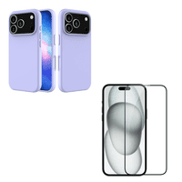 Joigo - Carcasa Goma Lamina Vidrio Para Iphone 17 Pro Max Lila