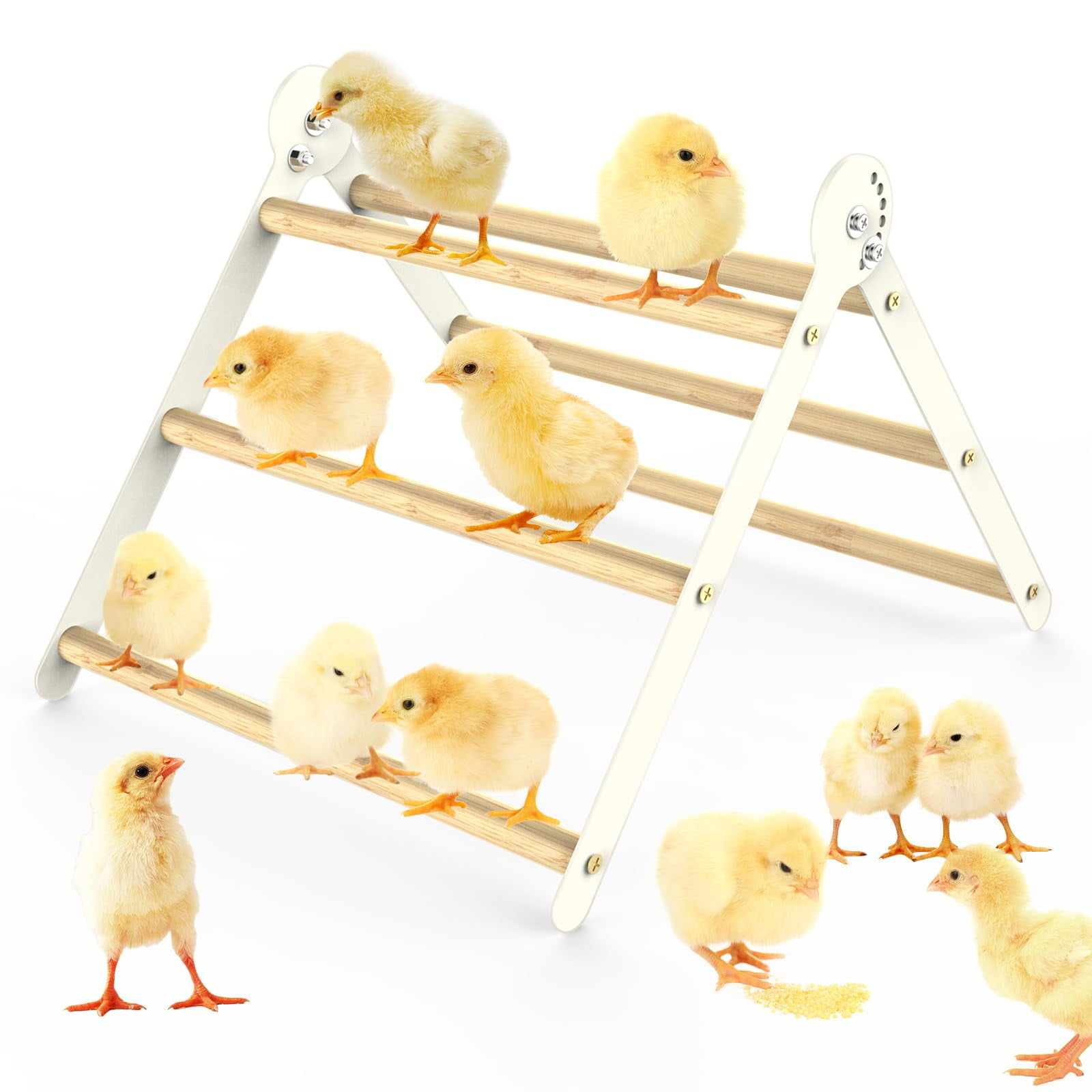 Percha de Bambú Ajustable Ensayeer para Gallinas