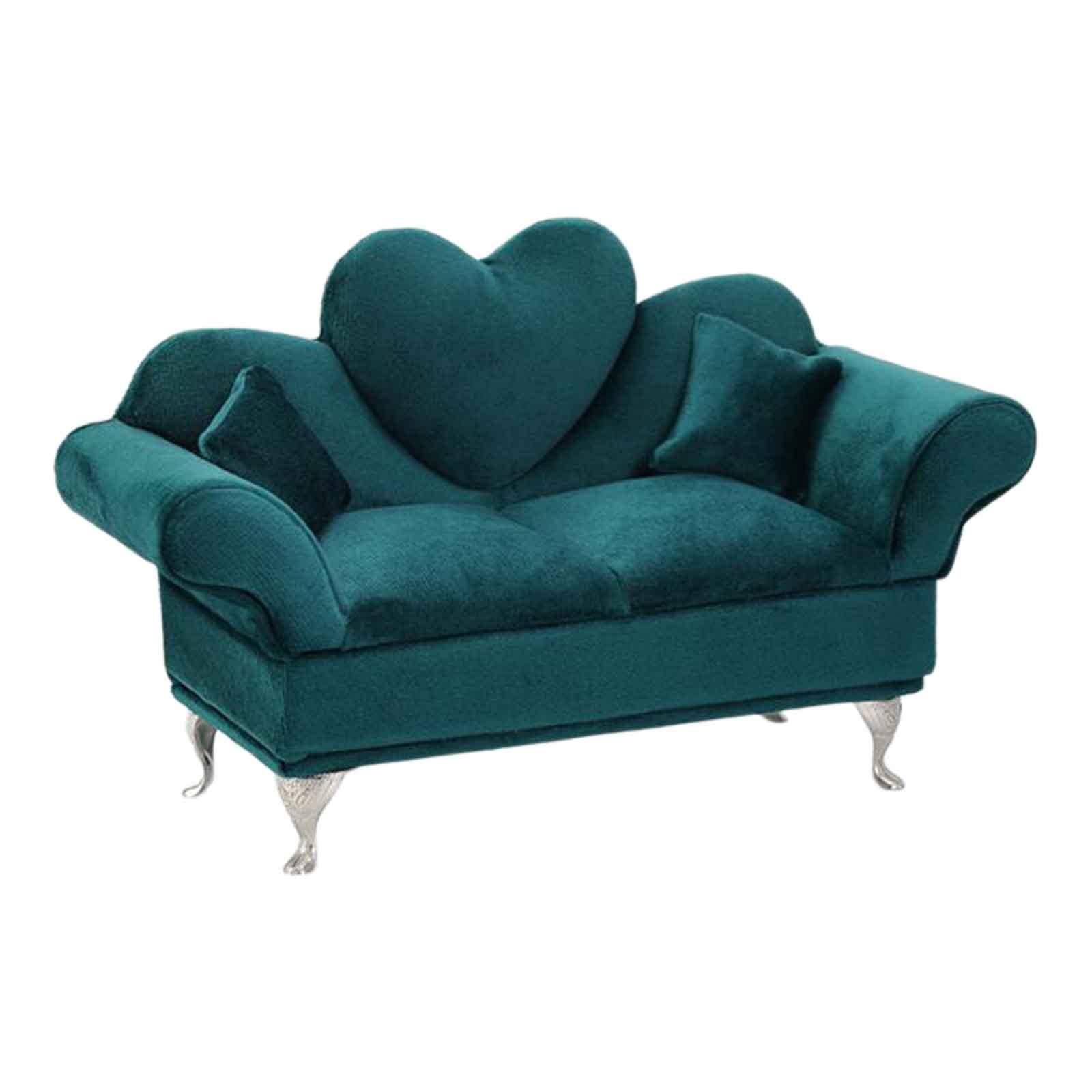 Bothyi - Accesorios De Muñecas En Miniatura, Muebles De Casa De Muñecas Para Collar Colgante, Sofá De Corazón