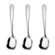 thumbnail image 1 of Cucharas cuadradas de acero inoxidable, cucharas de arroz, cucharas de sopa, pulido espejo, juego de cubiertos de 3 (plata), 1 of 5