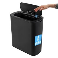 Bidón De Basura Cesun Automático De 19 Litros Con Sensor De Movimiento, Color Negro
