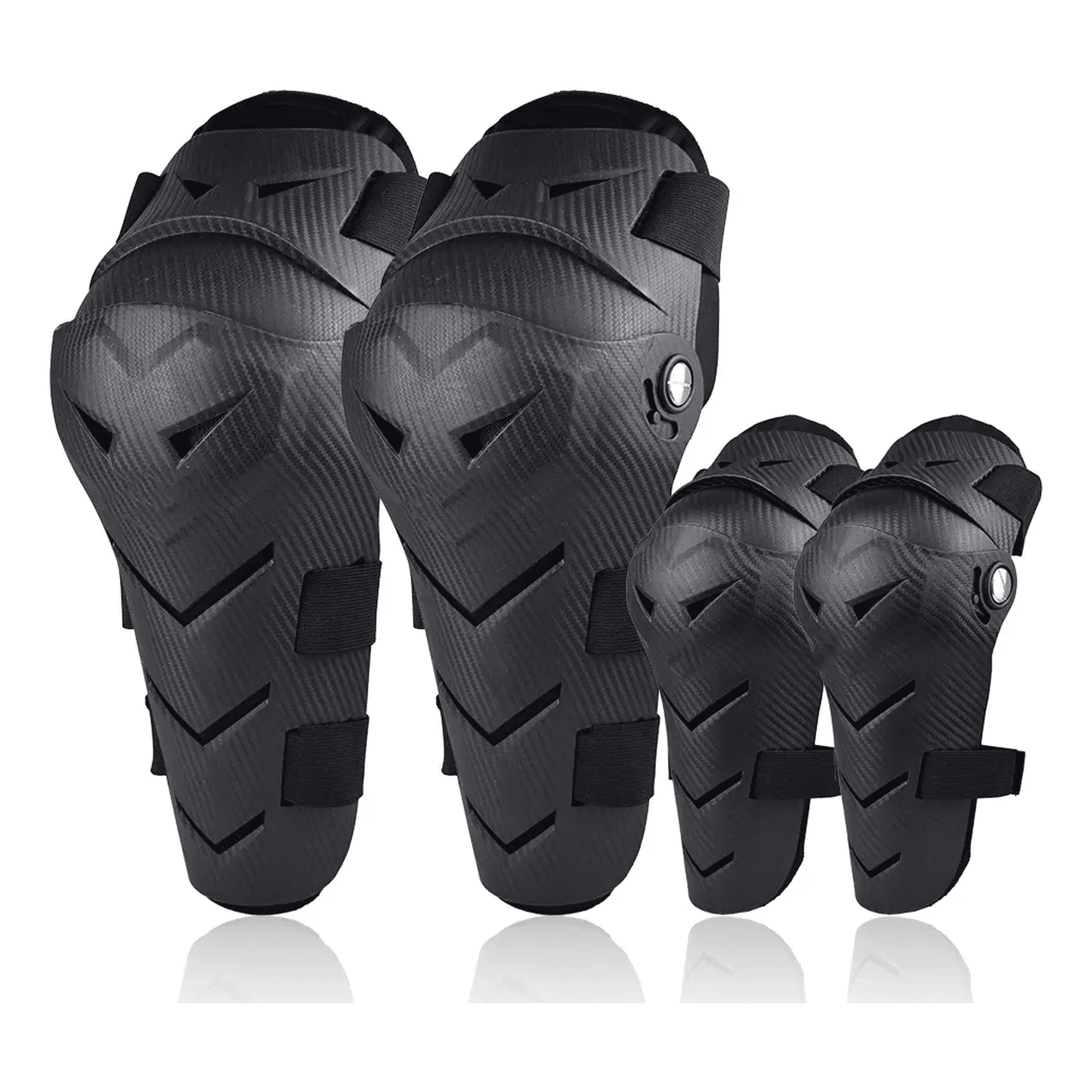 rodilleras Deportivas Y Codera Belug Moto Articulada Protección Negro
