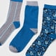 thumbnail image 4 of Calcetines Hombre Tripack Mix Azul Print Corona, 4 of 4