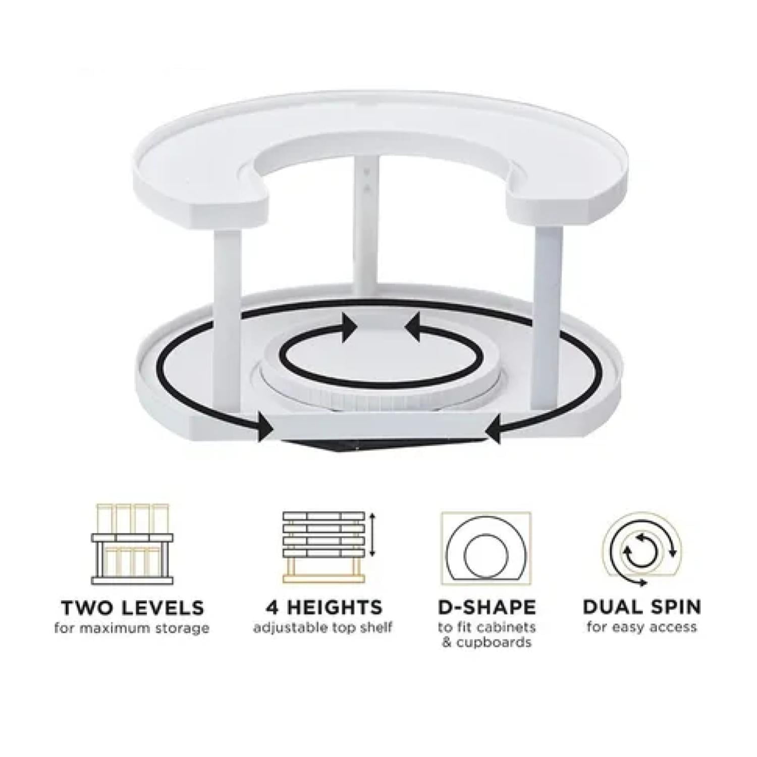 Total Upgrate - Organizador Giratorio Para Especias Y Condimentos De Cocina