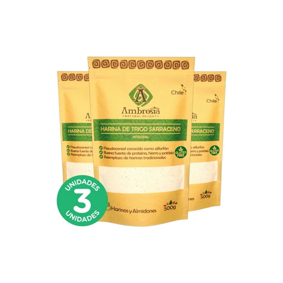 Pack 3, Harina de Trigo Sarraceno 500gr