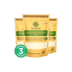 Ambrosia Spa - Pack 3, Harina De Trigo Sarraceno 500Gr