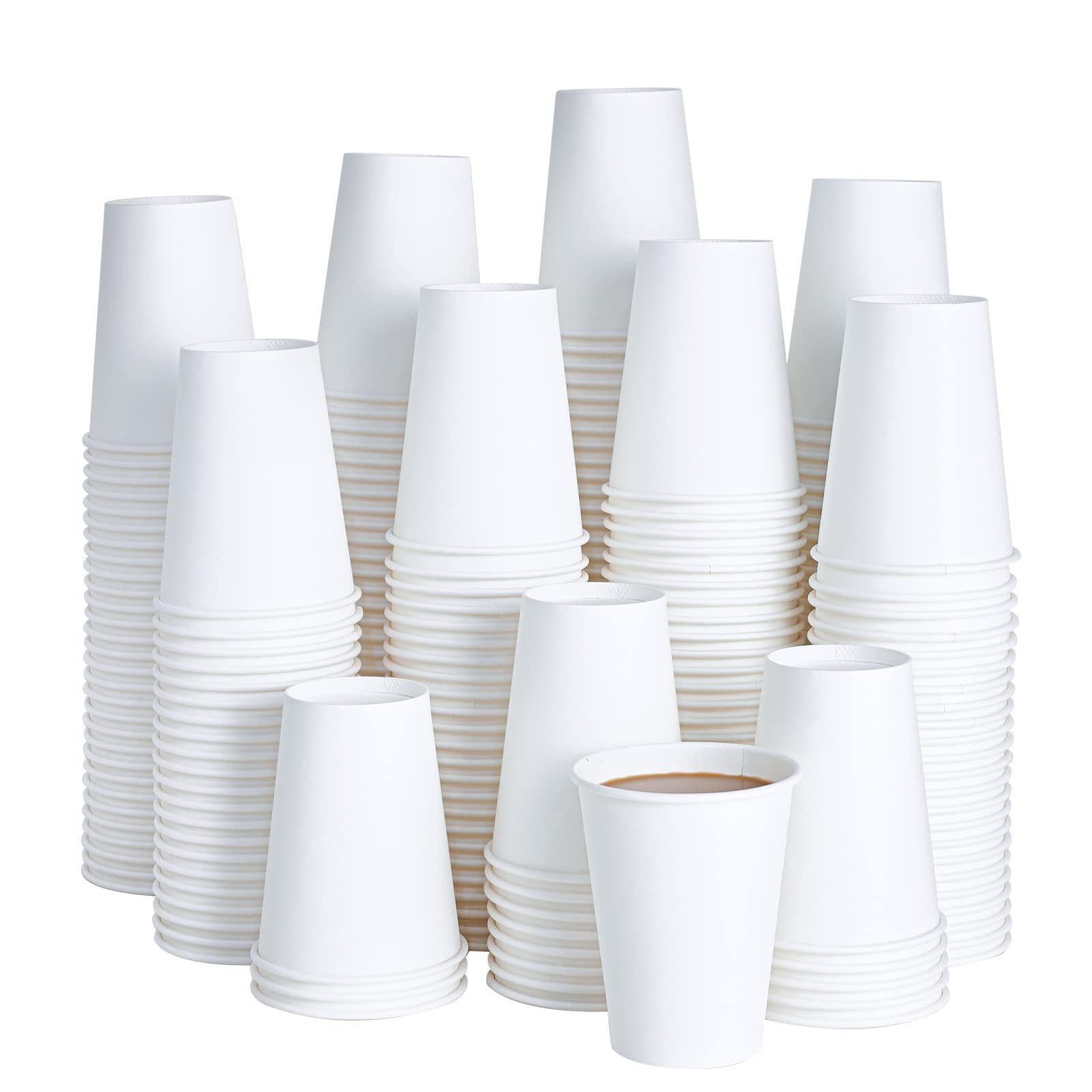 Taza De Café Desechable De Papel Litopak, 350 Ml, 240 Unidades, Color Blanco