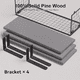 thumbnail image 3 of Repisas Flotantes de Madera Modernas X3 con Reja 100% Pino Gris, 3 of 3