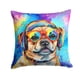 thumbnail image 1 of Almohada Decorativa Pug Hippie Dawg 14x14 Cm, 1 of 6