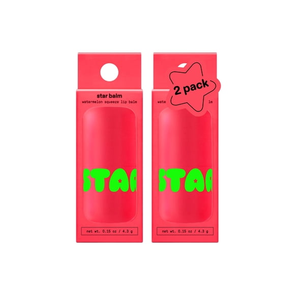 Hidratante labial Starface Star Balm Watermelon Squeeze, paquete de 2