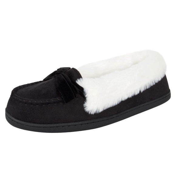 Mocasín Slipper Jessica Simpson de microgamuza para mujer, color negro