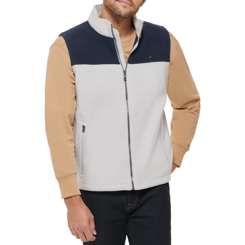 Chaleco Tommy Hilfiger De Forro Polar Para Hombre, Azul Marino Y Hielo, 3Xl