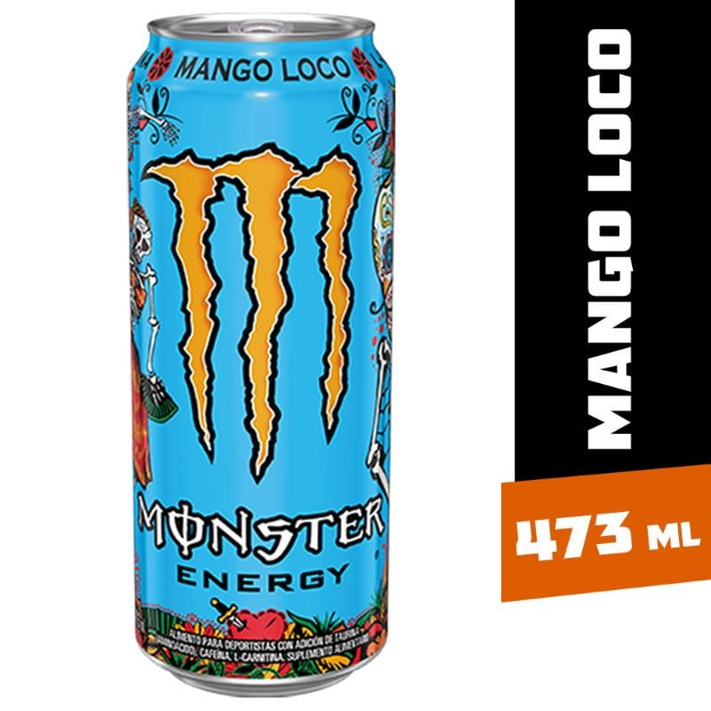 Bebida Energética Mango Loco Lata 473 ml Monster