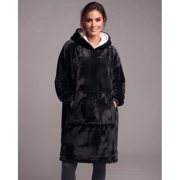Maxi Polerón Invierno Forro Sherpa Con Capucha - Y501