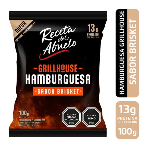 Hamburguesa Grillhouse Sabor Brisket, 100 g