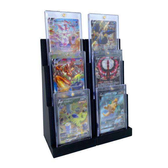 Expositor magnético para tarjetas coleccionables EnderToys, paquete de 2 unidades, color negro