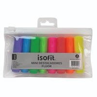 Destacador Mini 8 Colores Fluor Isofit
