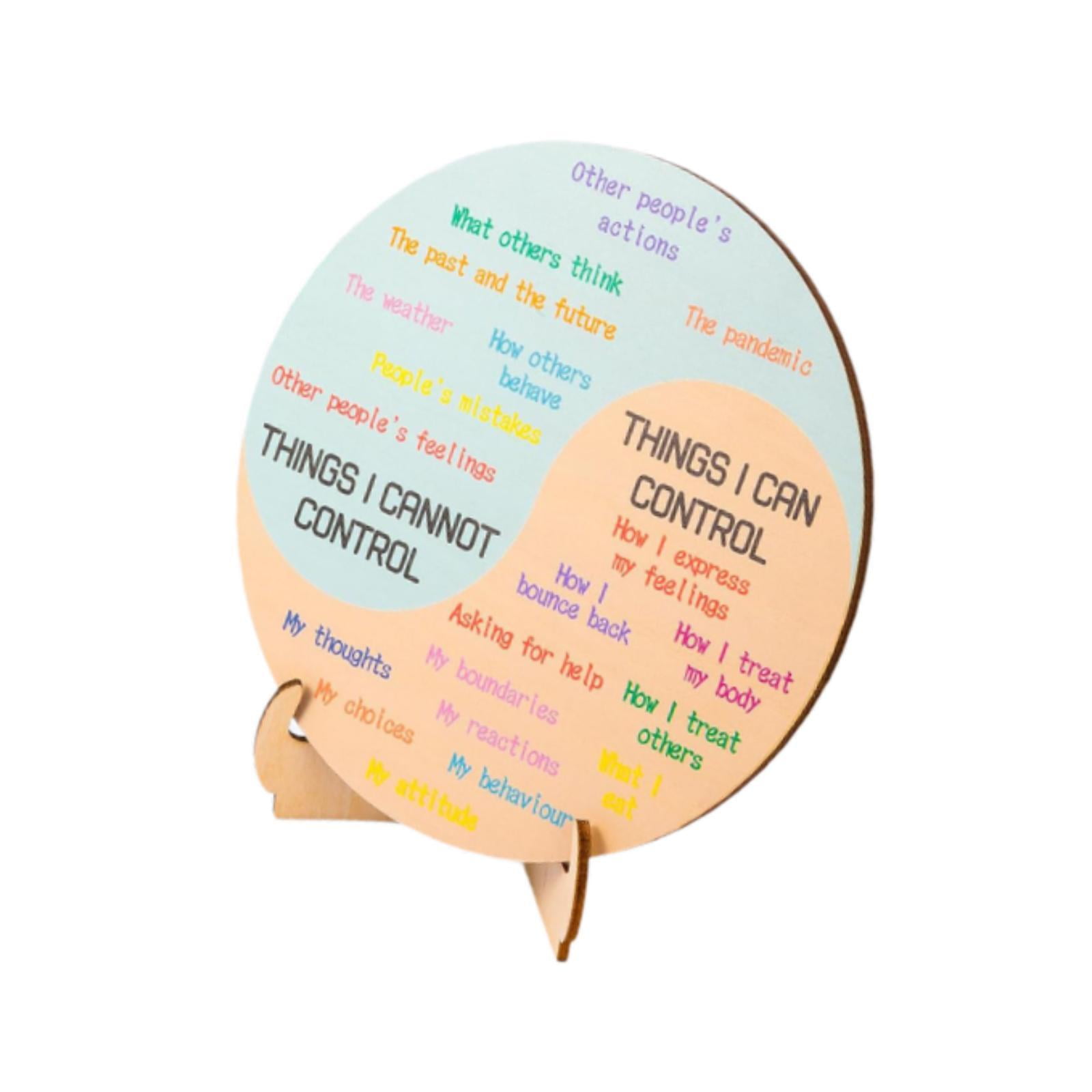 Magideal - Rueda De Emociones Con Soporte, Decoración De Escritorio De Oficina, Gráfico De Emociones, Gráfico De Ruedas De Sentimientos De Psicología De Las Emoc