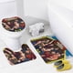 thumbnail image 4 of Jersey Shore-theme 4-Piece Shower Curtain Set with Rugs, Waterproof Bathroom Decor Set Includes Bath Mat, U-Shaped Rug, Toilet Lid Cover and Curtain with Hooks, 4 of 6