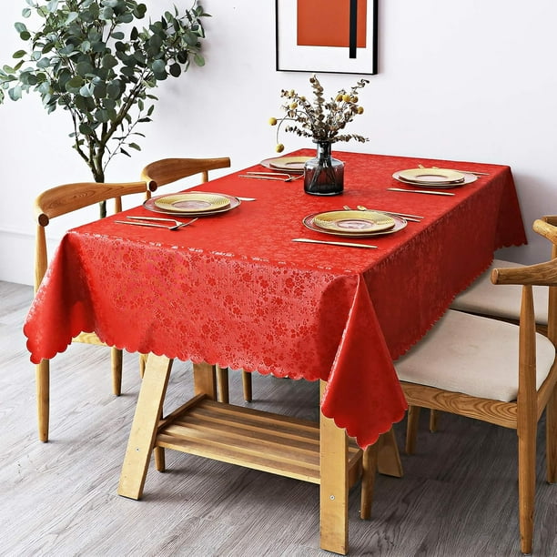Mantel de vinilo impermeable, rectangular, resistente, lavable, para cocina y comedor (101 x 160 cm) $ Mantel de vinilo lavable, fácil de limpiar, rectangular, resistente