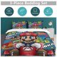 thumbnail image 5 of Super Mario 3-Piece Comforter Set for Bedroom Super Mario Bedding Set for Kids Adults Soft Microfiber Duvet Cover Set with Zipper Closure, 5 of 5