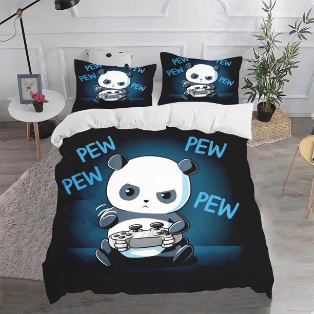 Kungfu Panda Home Anime 3-Piece Set 1 Quilt Cover 3D Children'S Bedding With Pillowcase Suitable For Children And Adults